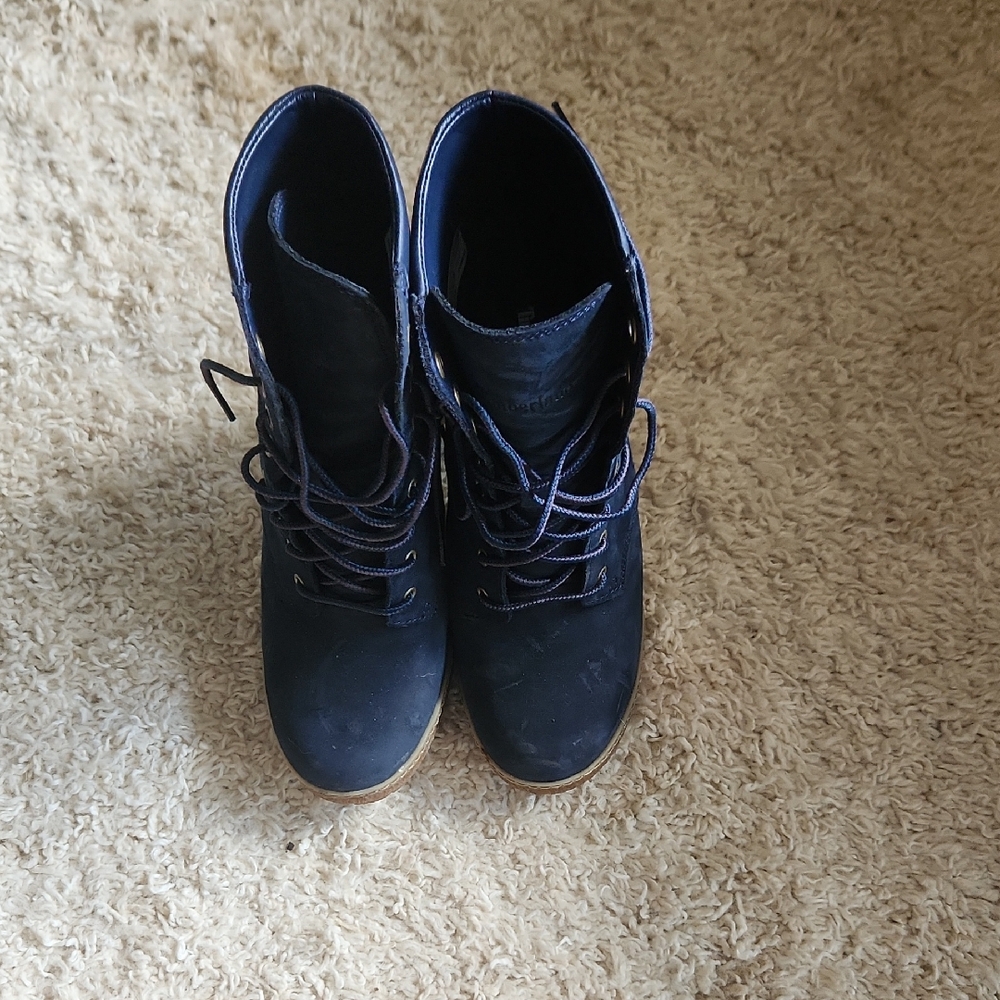 Timberland Women's Navy Combat Boots